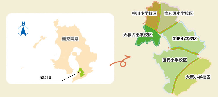 錦江町地図