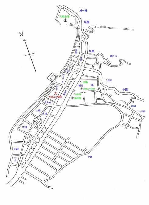 学校周辺の地図